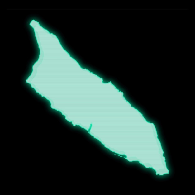 Carte de l'ancien écran vert du terminal d'ordinateur d'Aruba sur fond sombre