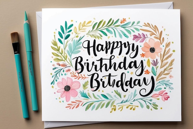 Carte d'anniversaire en collage de papier à motifs