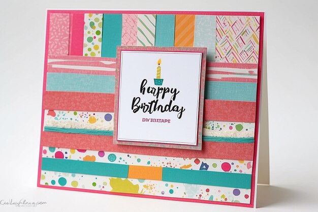 Carte d'anniversaire avec du ruban Washi