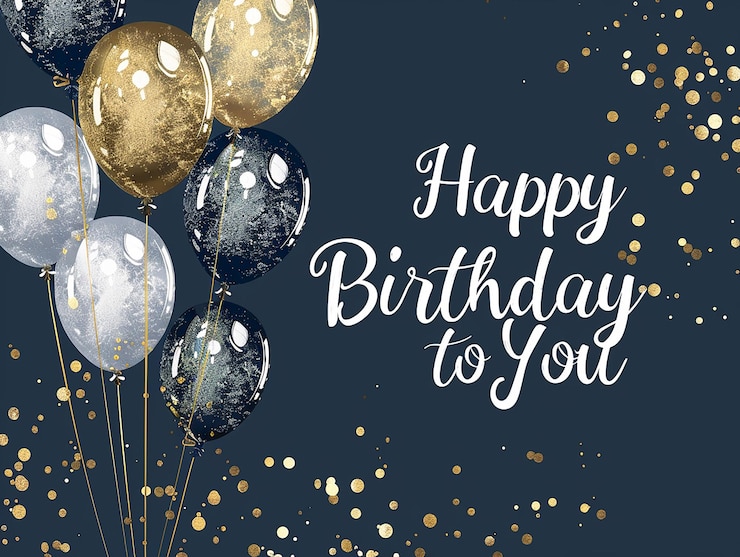 Photo une carte d'anniversaire avec des étincelles d'or et des étincilles d'or