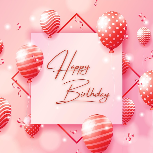 Une carte d'anniversaire rose