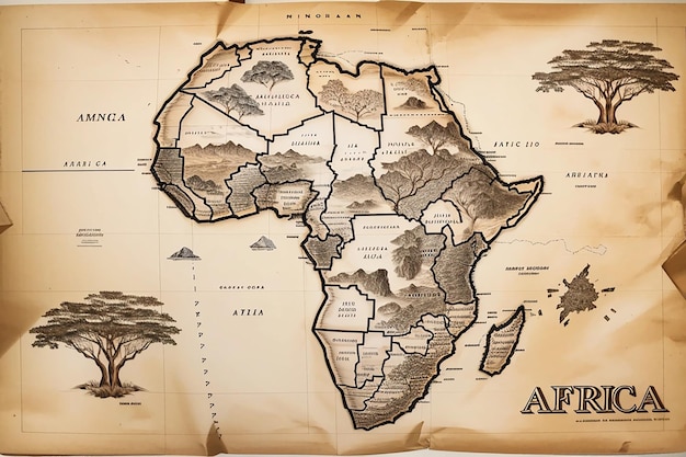 Photo carte blanche gratuite de l'afrique