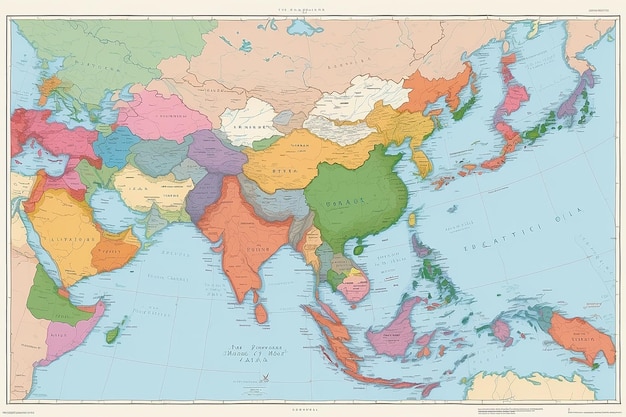 Photo une carte blanche gratuite de l'asie