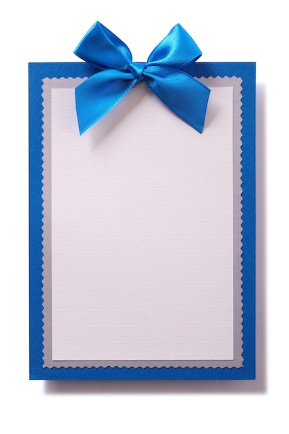 Carte-cadeau invitation inviter bleu décoration arc vertical