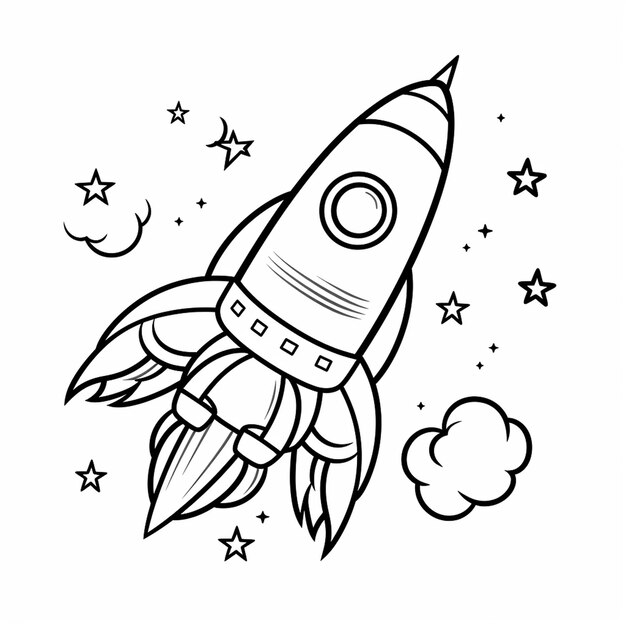 Carte à colorier Kawaii de l'espace pour enfants