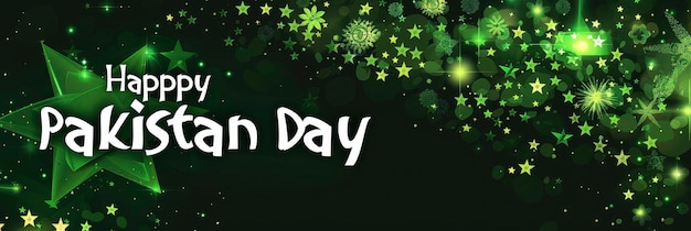 Carte conceptuelle de la journée du Pakistan avec le texte Joyeux jour du Pakistan