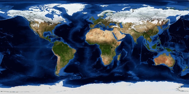 Photo carte détaillée de la terre à partir d'éléments d'image satellite de cette image fournie par la nasa