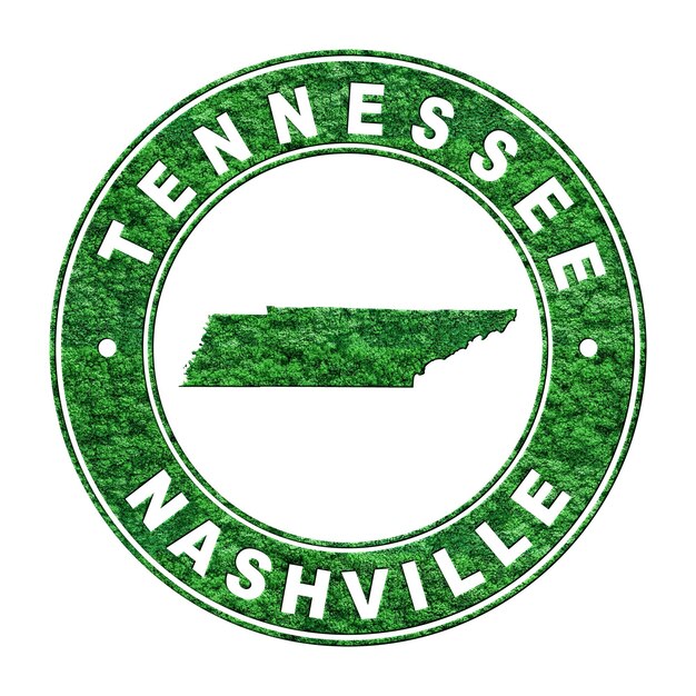 Carte du concept d'émission de CO2 du Tennessee