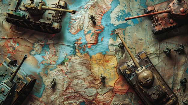 Une carte du monde avec une carte du monde et les mots guerre