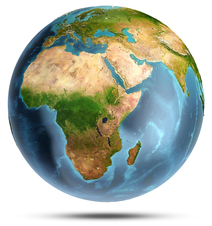 Photo carte du monde éléments de cette image fournis par le rendu 3d de la nasa