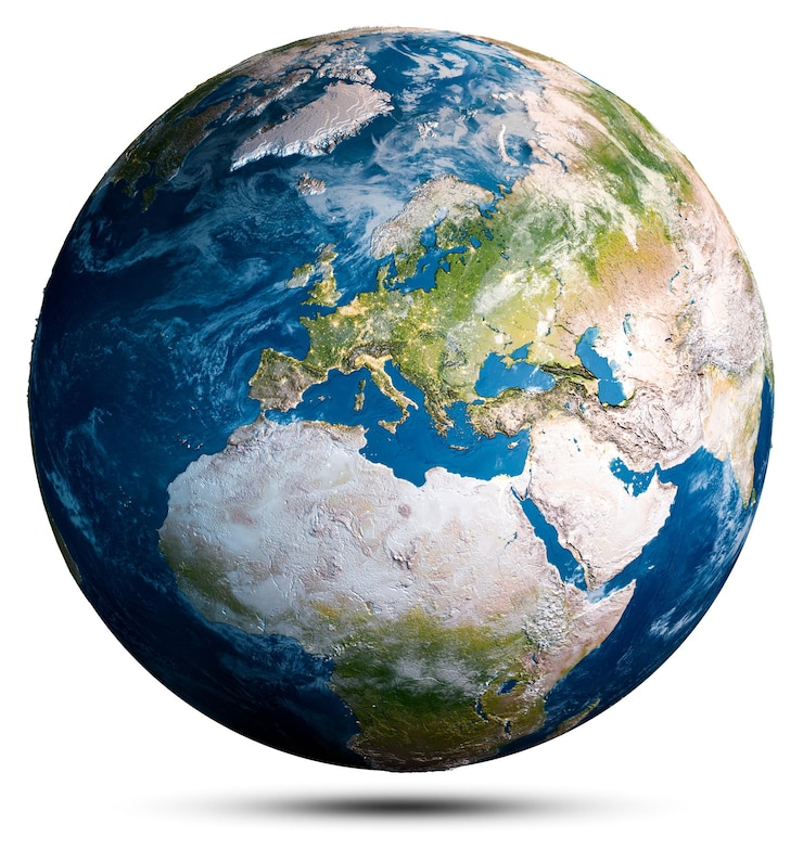 Photo carte du monde globe terrestre