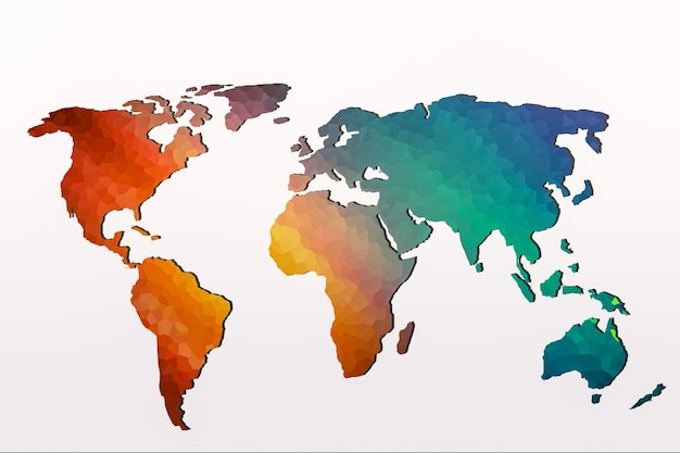 Carte du monde grossièrement esquissée en tant que concepts commerciaux mondiaux