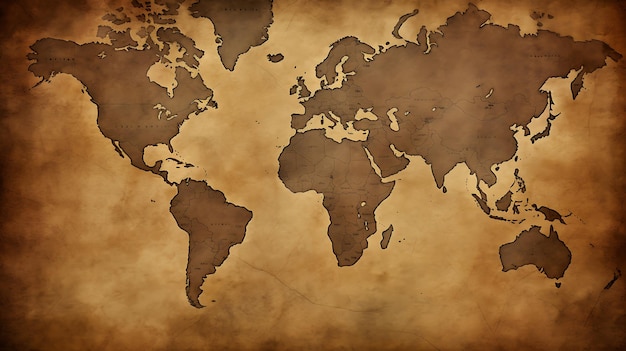 une carte du monde avec les mots " le monde " sur elle