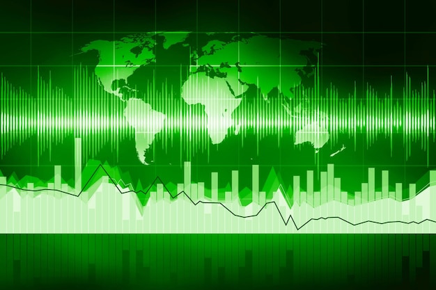 Carte du monde na tableau de données financières