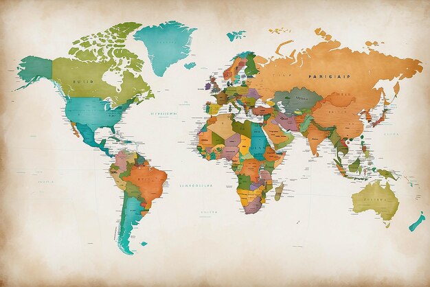 Photo la carte du monde numérique