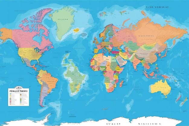 Photo la carte du monde numérique