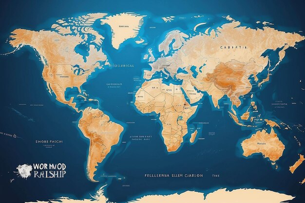 Photo la carte du monde numérique