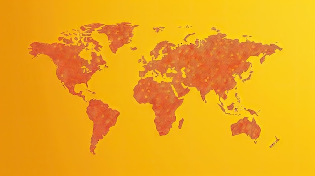 Carte du monde soleil réchauffement climatique fond AI générative