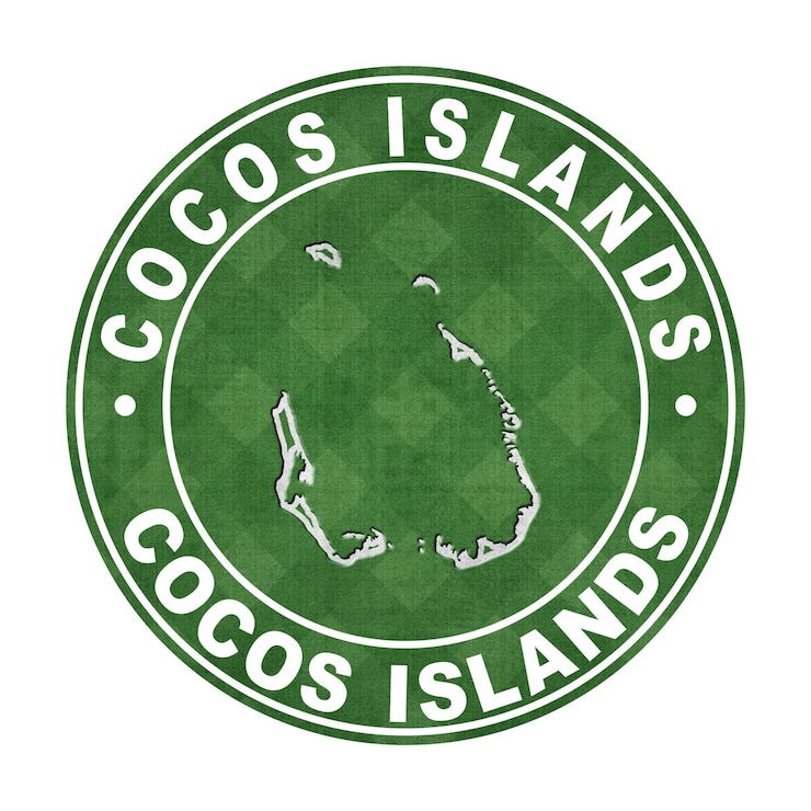 Photo carte du sentier de coupure du terrain de football des îles cocos