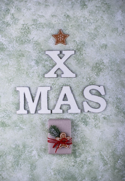 Photo carte de fête de noël en bois