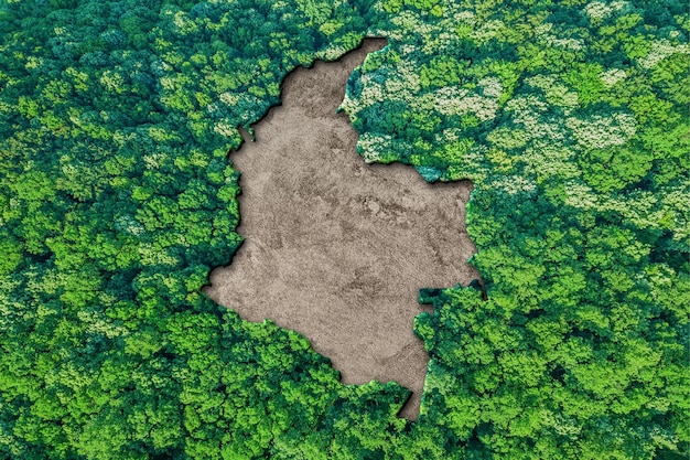 Carte de l'habitat durable de la Colombie, concept d'environnement