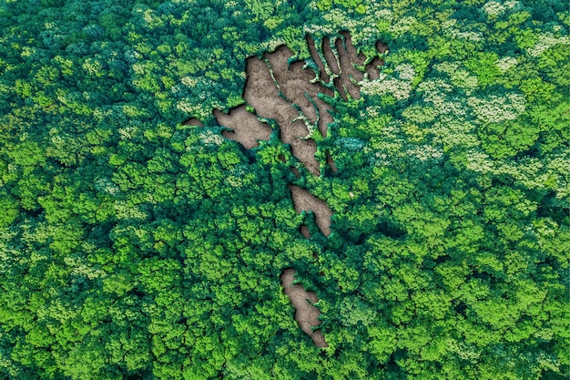 Carte de l'habitat durable des îles Féroé, concept d'environnement