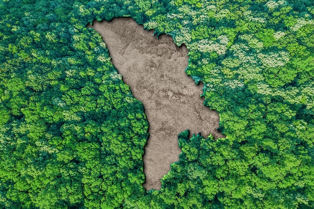 Carte de l'habitat durable de la Moldavie, concept d'environnement