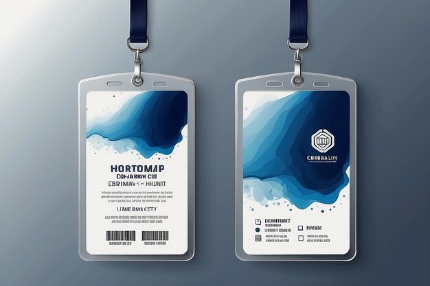 Carte d'identité d'entreprise moderne avec une texture liquide blanc et bleu marine