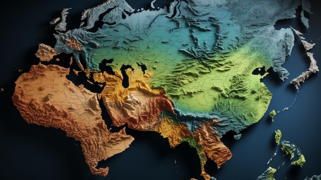 Carte de l'Inde avec le tricolore