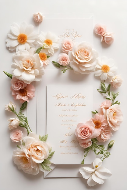 Carte d'invitation au mariage