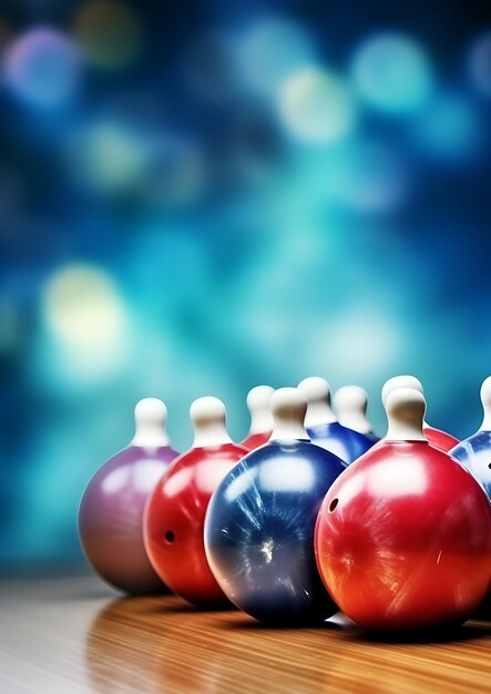 Photo une carte d'invitation chic pour élever votre expérience de bowling