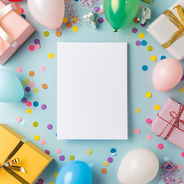 carte d'invitation à une fête d'anniversaire