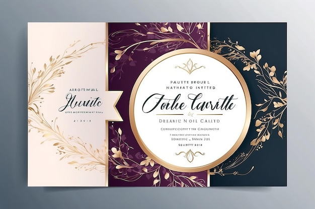 Carte d'invitation de mariage avec un design élégant et sophistiqué Bannière de conférence d'affaires