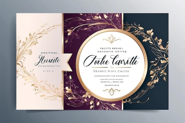 Photo carte d'invitation de mariage avec un design élégant et sophistiqué bannière de conférence d'affaires