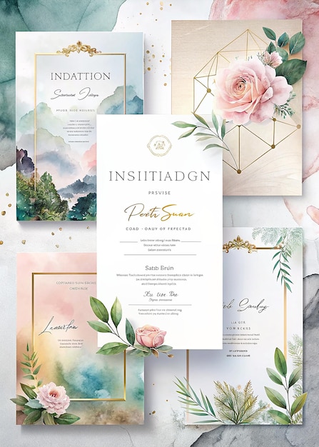 Une carte d'invitation de mariage élégante et moderne