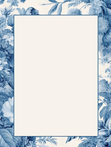 Photo carte d'invitation de mariage en toile florale française avec un espace vide pour écrire un message de vœux