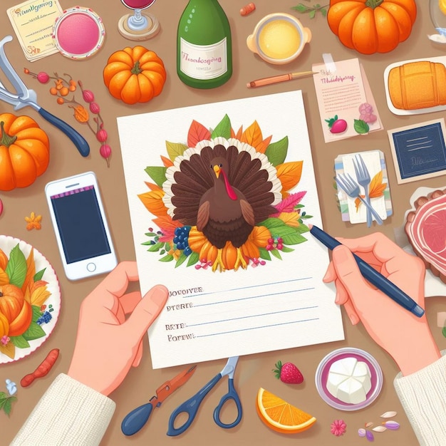 Carte d'invitation de Thanksgiving Jour de Thanksgiving Images de fond d'images de Thanksgiving