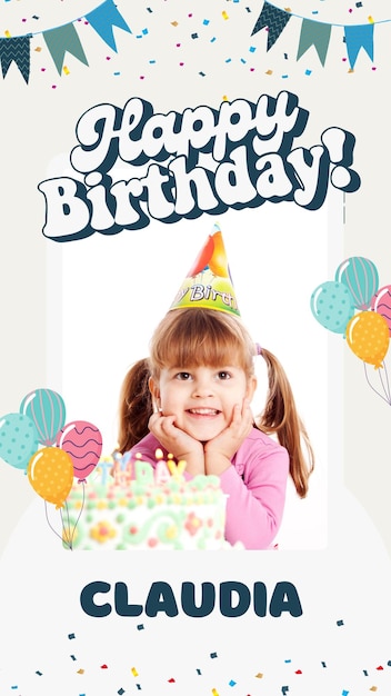 Photo carte de joyeux anniversaire.