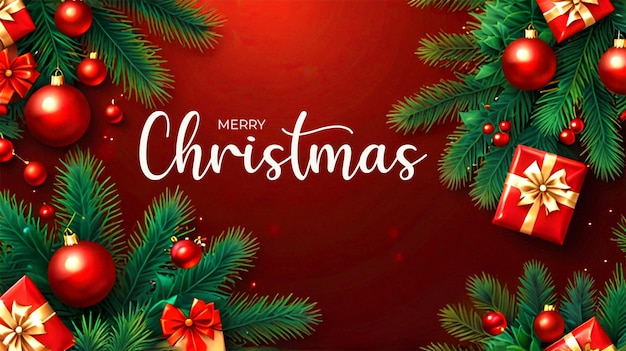 Une carte de joyeux Noël avec un fond de luxe
