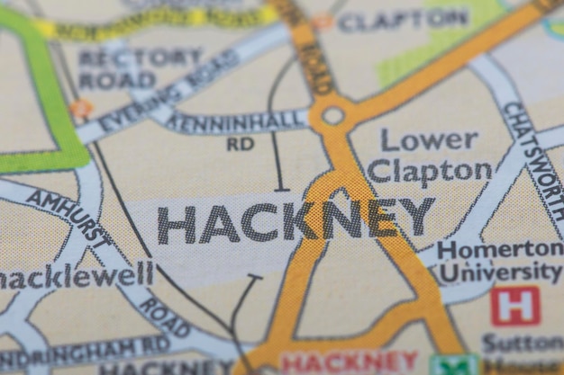 Carte de localisation du quartier londonien de Hackney