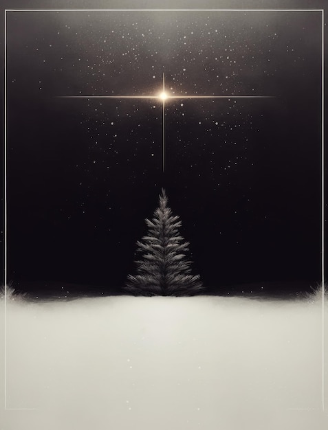 Carte minimaliste joyeux Noël
