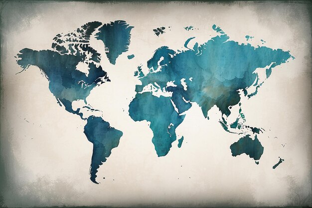 Carte mondiale de la mondialisation concept de conservation de l'environnement