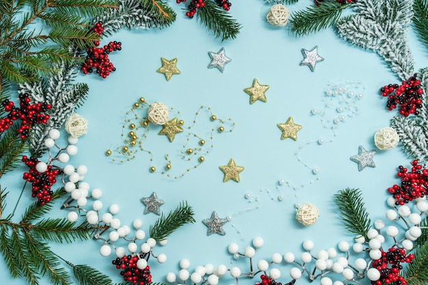 Carte de Noël ou d'hiver Composition de Noël, d'Hiver et de Nouvel An