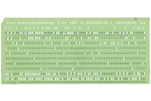Carte perforée isolée