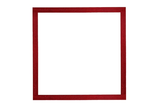 Carte photo blanche avec ruban rouge pour Noël sur un fond transparent au format PNG