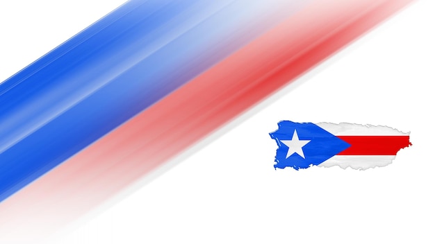 Carte de Porto Rico, carte du drapeau, fond de couleurs nationales