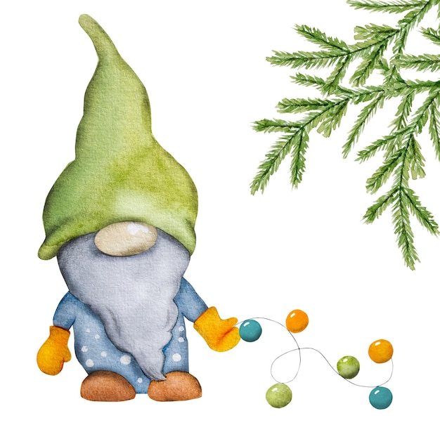 Carte postale de gnome de Noël