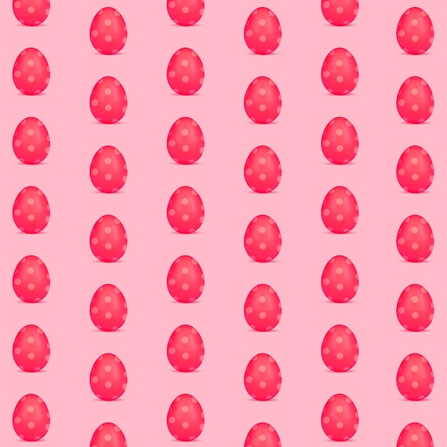 Carte pour célébrer ou saluer Joyeuses Pâques. Oeufs colorés en pointillés sur fond de corail. Oeuvre d'art moderne, fond d'écran lumineux, arrière-plan, motif pour votre appareil, design ou publicité. concept.