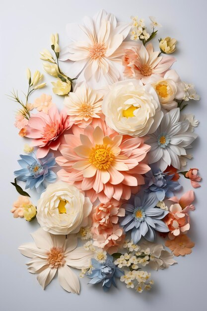 Photo carte pour la fête des mères, la fête internationale de la femme, les fleurs en toile de fond