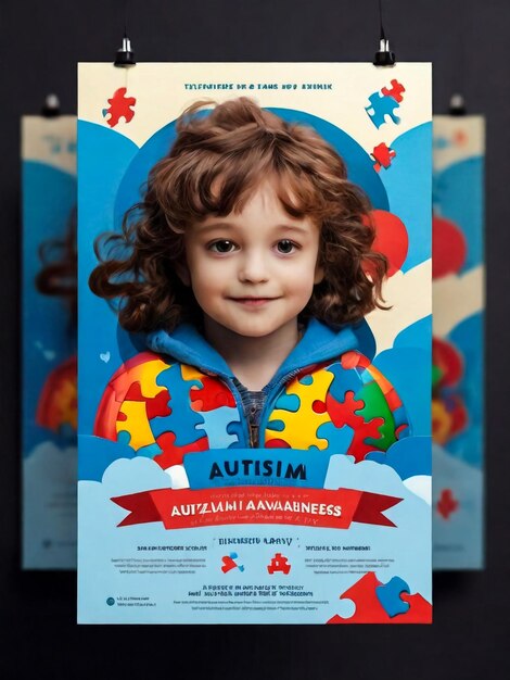 Photo carte pour la journée mondiale de sensibilisation à l'autisme